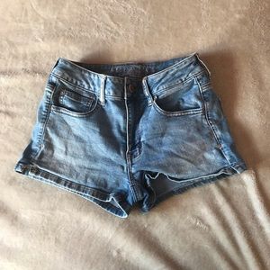 American Eagle Hi-Rise jean shorts
